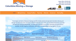 Desktop Screenshot of columbinemoving.com