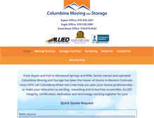 Tablet Screenshot of columbinemoving.com